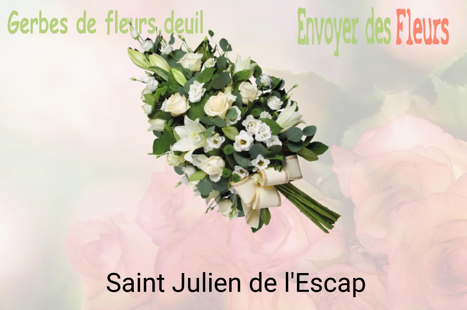 Gerbe de fleurs de deuil livrée à Saint-Julien-de-l'Escap